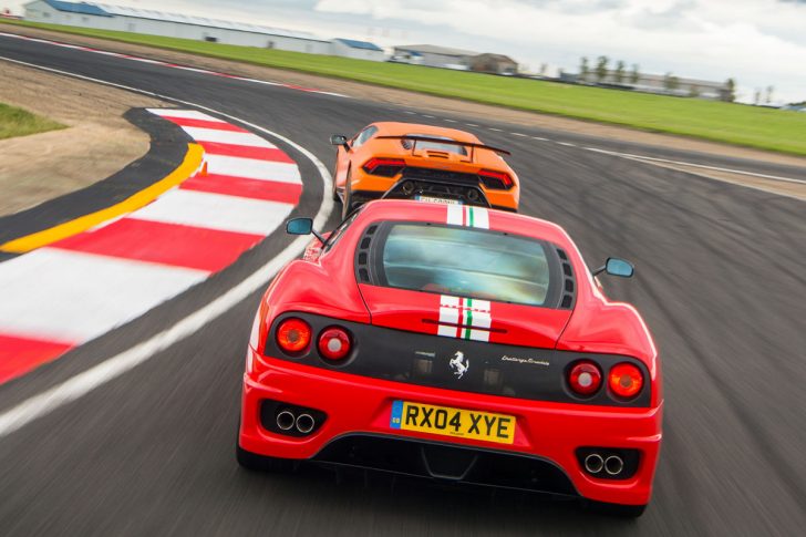 Ferrari 360 Challenge Stradale vs Lamborghini Huracan Performante: old